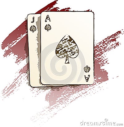 Blackjack Paint Vector Illustration