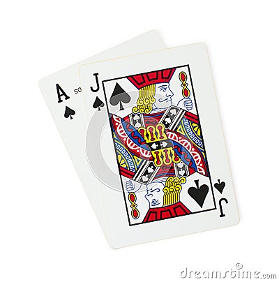 Blackjack playing cards Stock Photo