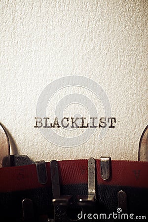 Blacklist concept view Stock Photo