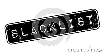 Blacklist rubber stamp Vector Illustration