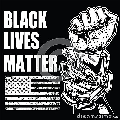 Black Lives Matter Drawing hand vector 6 Vector Illustration