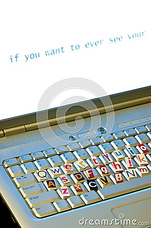 Blackmail keyboard concept Stock Photo