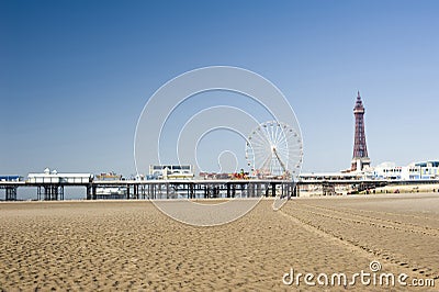 Blackpool Beach Stock Photo
