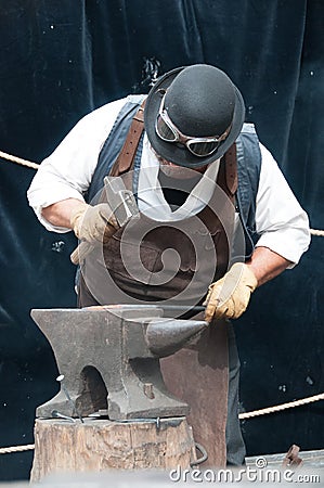Blacksmith dressed up for heritage day,France Editorial Stock Photo