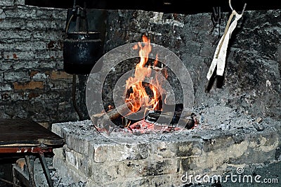 Blacksmith fire Stock Photo