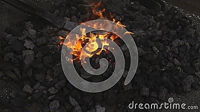 Blacksmith fire Stock Photo