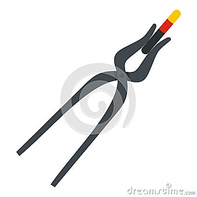 Blacksmith pincers icon isolated Vector Illustration