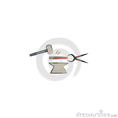 blacksmith tools icon. Element of professions tools icon for mobile concept and web apps. Sketch blacksmith tools icon can be used Stock Photo