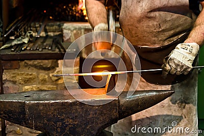 Blacksmith at work Stock Photo