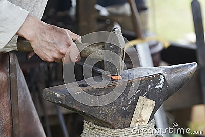 Blacksmith working Stock Photo