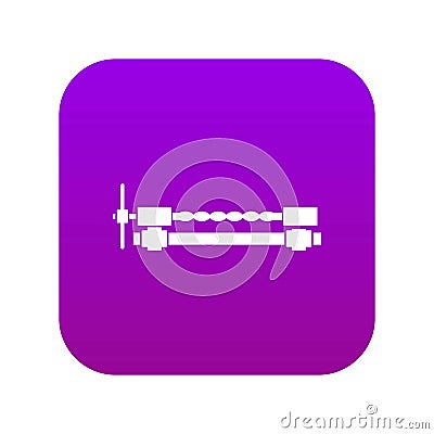 Blacksmiths clamp icon digital purple Vector Illustration