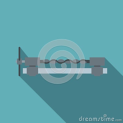 Blacksmiths clamp icon, flat style Vector Illustration