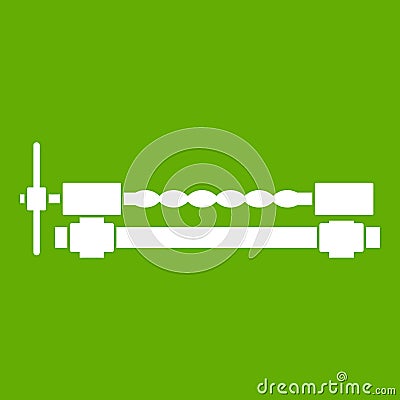Blacksmiths clamp icon green Vector Illustration