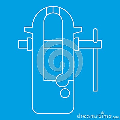 Blacksmiths vice icon outline Vector Illustration