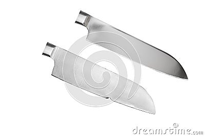 Blade knife with a deformable and restored cutting edge. Stock Photo