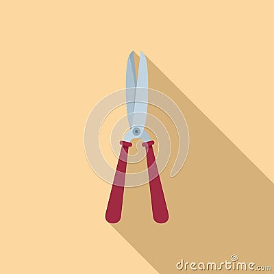 Blade secateur icon flat vector. Garden work Vector Illustration