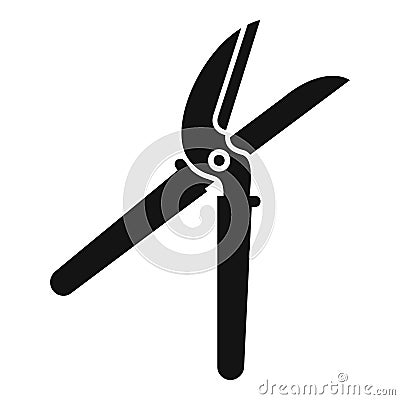 Blade secateur icon simple vector. Garden work Stock Photo