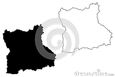 Blagoevgrad Province Republic of Bulgaria, Provinces of Bulgaria map vector illustration, scribble sketch Pirin Macedonia map Vector Illustration