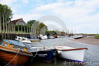 Boats at Blakeney, North Norfolk, England Editorial Stock Photo