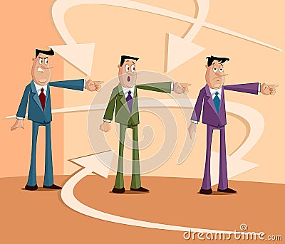 Blame Game Concept Vector Illustration