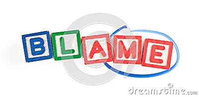 Blame me Stock Photo