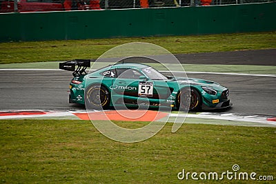 Blancpain GT Series Mercedes-AMG GT3 racing at Monza Editorial Stock Photo