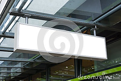 Blank Advertisement Sign City Urban Public White Clippi Stock Photo