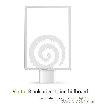Blank advertising billboard (lightbox) Vector Illustration