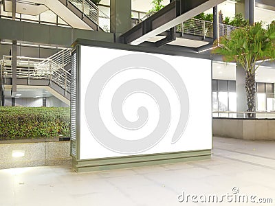 Blank advertising board Stock Photo