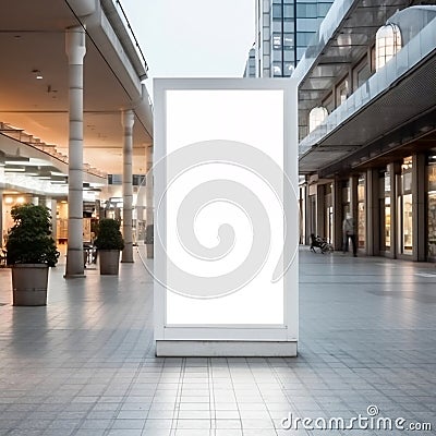 Blank advertising space in public shopping center or street shops with copy space area Stock Photo