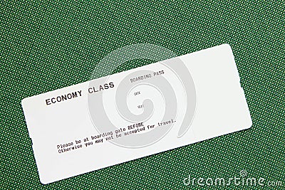 Blank airline boarding pass Stock Photo