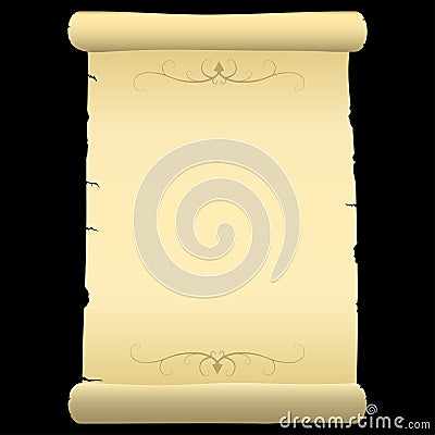 Blank Ancient Parchment Vector Illustration