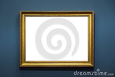 Blank Art Museum Isolated Painting Frame Decoration Indoors Wall Stock Photo