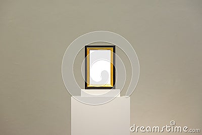 Blank Art Museum Isolated Painting Frame Decoration Indoors Wall Stock Photo