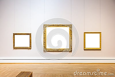 Blank Art Museum Isolated Painting Frame Decoration Indoors Wall Stock Photo