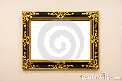 Blank Art Museum Isolated Painting Frame Decoration Indoors Wall Stock Photo