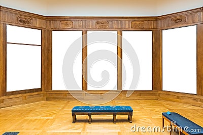 Blank Art Museum Isolated Painting Frame Decoration Indoors Wall Stock Photo