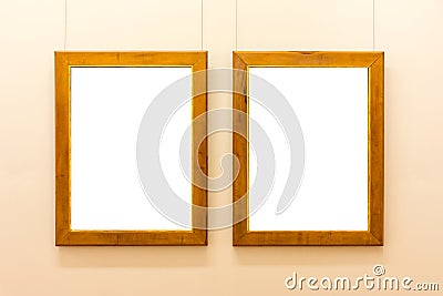 Blank Art Museum Isolated Painting Frame Decoration Indoors Wall Stock Photo