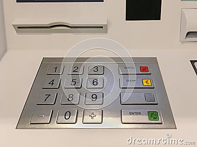 Blank ATM machine Stock Photo