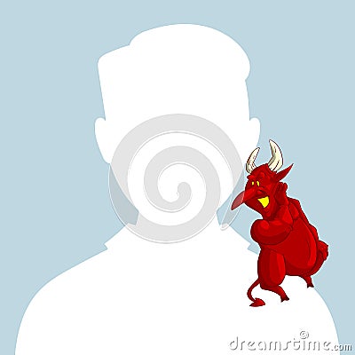 Blank Avatar with conscience Vector Illustration