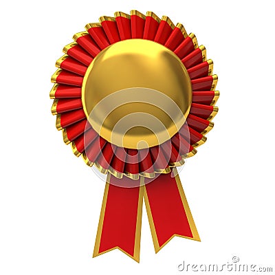 Blank award ribbon rosette Stock Photo