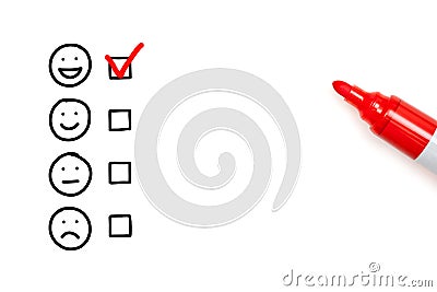 Blank Awesome Customer Service Evaluation Form Stock Photo