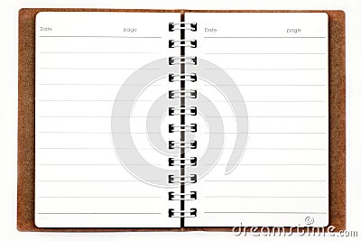 Blank background. paper spiral notebook Stock Photo