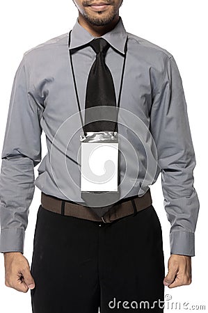 Blank Badge On Torso Stock Photo