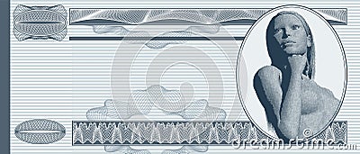 Blank banknote Vector Illustration