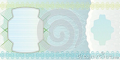 Blank banknote layout Vector Illustration