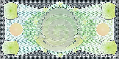Blank banknote layout Vector Illustration