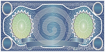 Blank banknote layout Vector Illustration