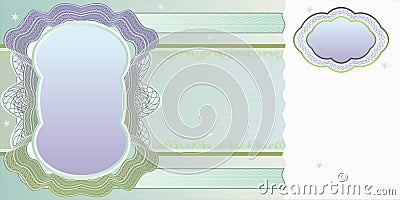 Blank banknote layout Vector Illustration