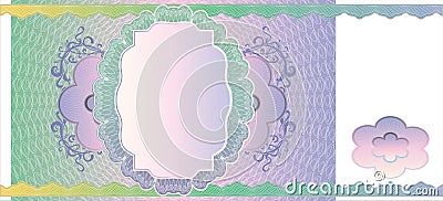 Blank banknote layout Stock Photo